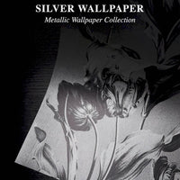 Metallic Silver Tulips Wallpaper