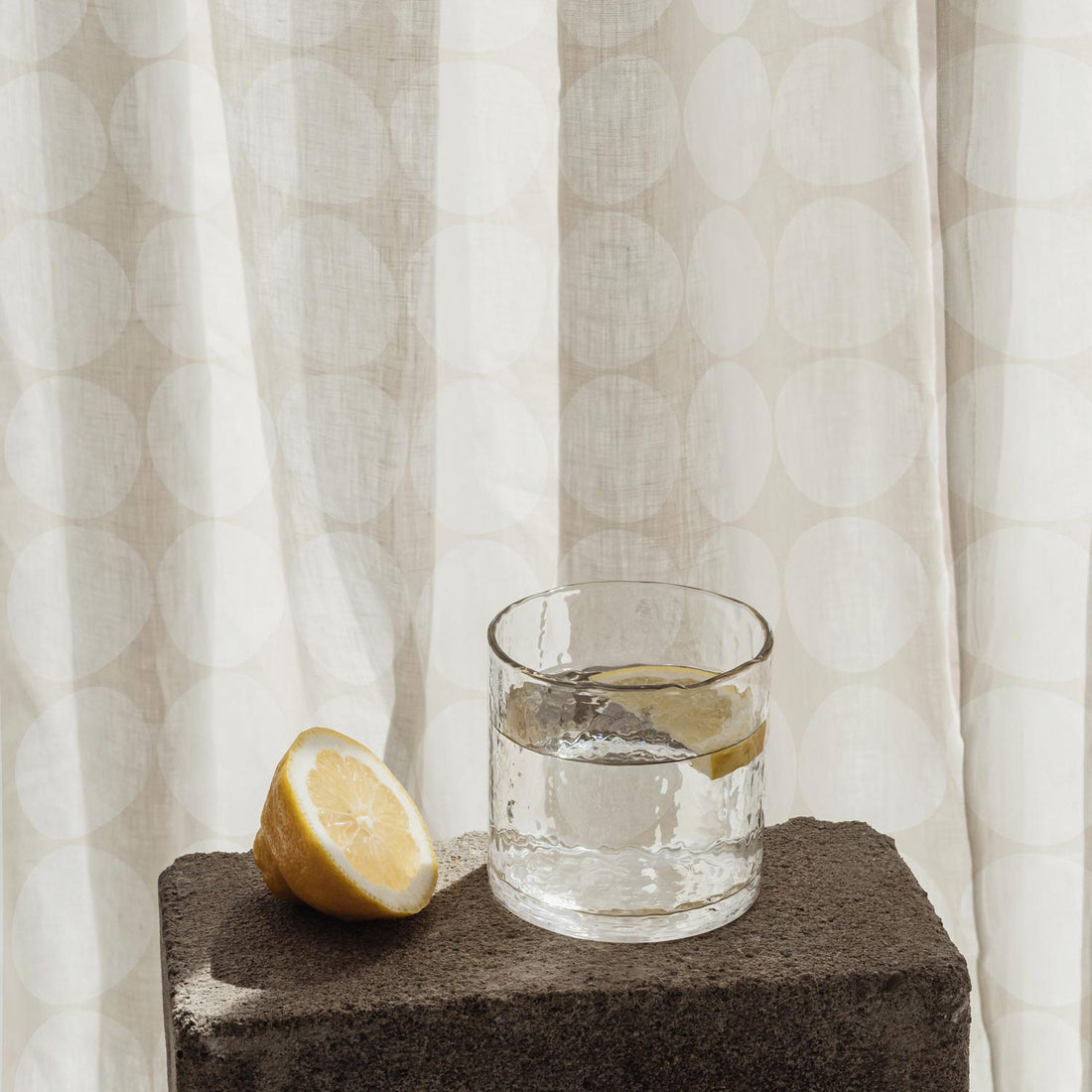 retro circle print fabric design for elegant curtains