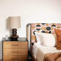vintage textiles for bed frame upholstery