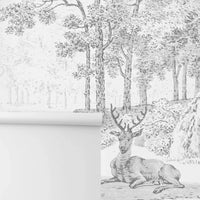 Vintage enchanted forest wall mural