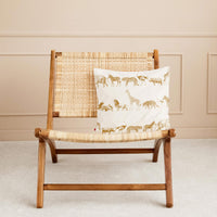 neutral safari animal patterned fabric pillowcase