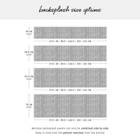 Simple Herringbone Black Design Backsplash