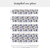 Geometric Blue Marble Design Backsplash