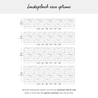 Grey Botanical Wildflower Backsplash