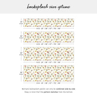 Soft Color Vintage Floral Backsplash