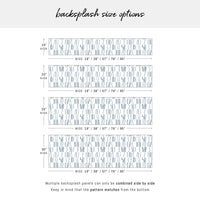 Blue Drawing Lines Print Backsplash