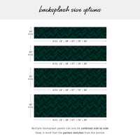 Emerald Herringbone Tile Design Backsplash