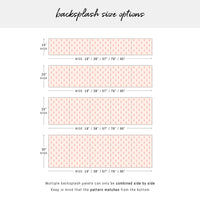 Delicate Coral Scallop Print Backsplash