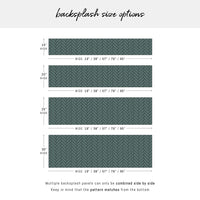 Green & Black Herringbone Tile Design Backsplash