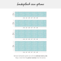 Simple Herringbone Teal Design Backsplash