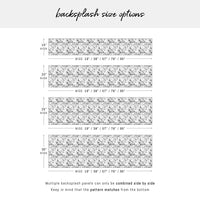 Classic Grey Peonies Design Backsplash