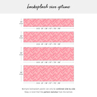 Pink Herringbone Backsplash