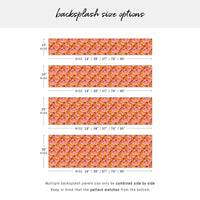 Colorful Floral Design Backsplash