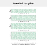 Green Abstract Funky Lines Backsplash Design