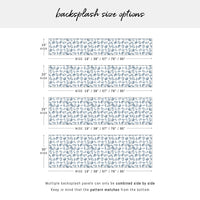 Navy Abstract Oysters Pattern Backsplash