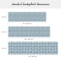 standard kitchen backsplash dimensions