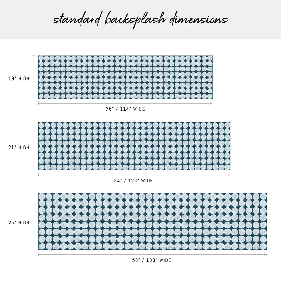 standard kitchen backsplash dimensions