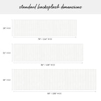 grey backsplash standard dimensions
