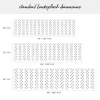 black and white kitchen backsplash dimensions