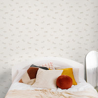 Neutral Tiny Watercolor Horses Wallpaper