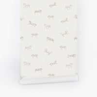 Neutral Tiny Watercolor Horses Wallpaper