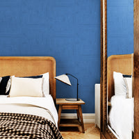Wooden Design Wallpaper in Blue
