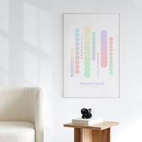 ombre style geometric shapes art print