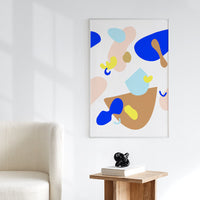 bright shapes inspired wall art print