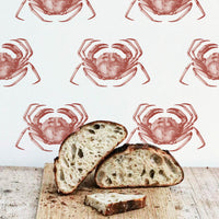 red tiny crabs on wallpaper peel and stick
