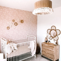 Wildflower foliage wallpaper for kids room