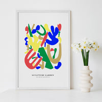 bright geometric shapes art print