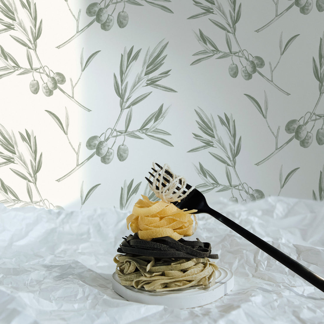 food themed wallpaper for vintage kitchen design
