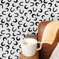simple horseshoe pattern wallpaper peel and stick
