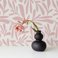 pink floral peel and stick wallpaper