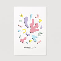 party style art print in bright colors