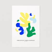 bright earth tones art poster design