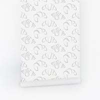 mini croissant pattern removable wallpaper