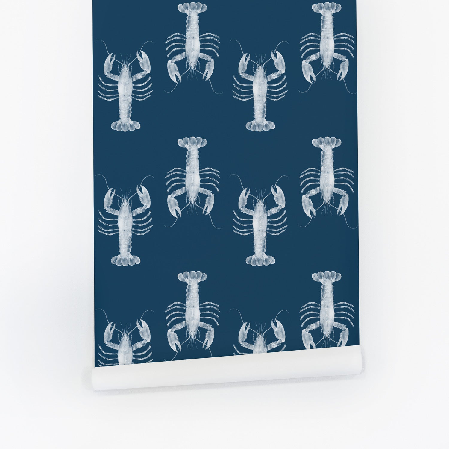 Navy Lobster Removable Wallpaper by Livettes Livettes Wallpaper