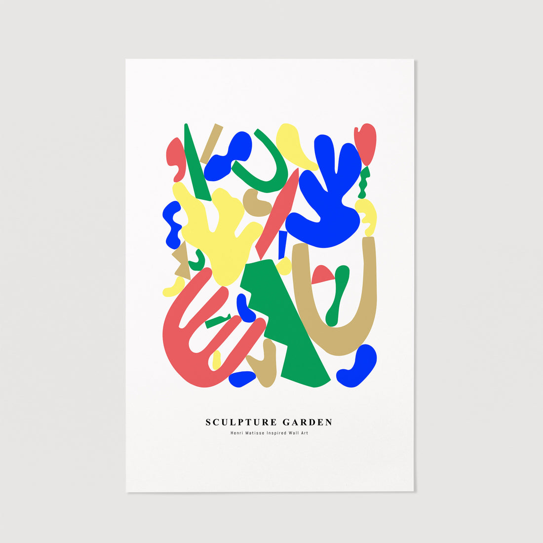 poster with funky geometric shapes