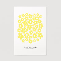 bright yellow flower print