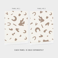 neutral color shapes pattern removable wallpaper