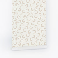 farmhouse inspired neutral peel and stick wallpaper