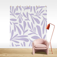violet flower print wall mural design