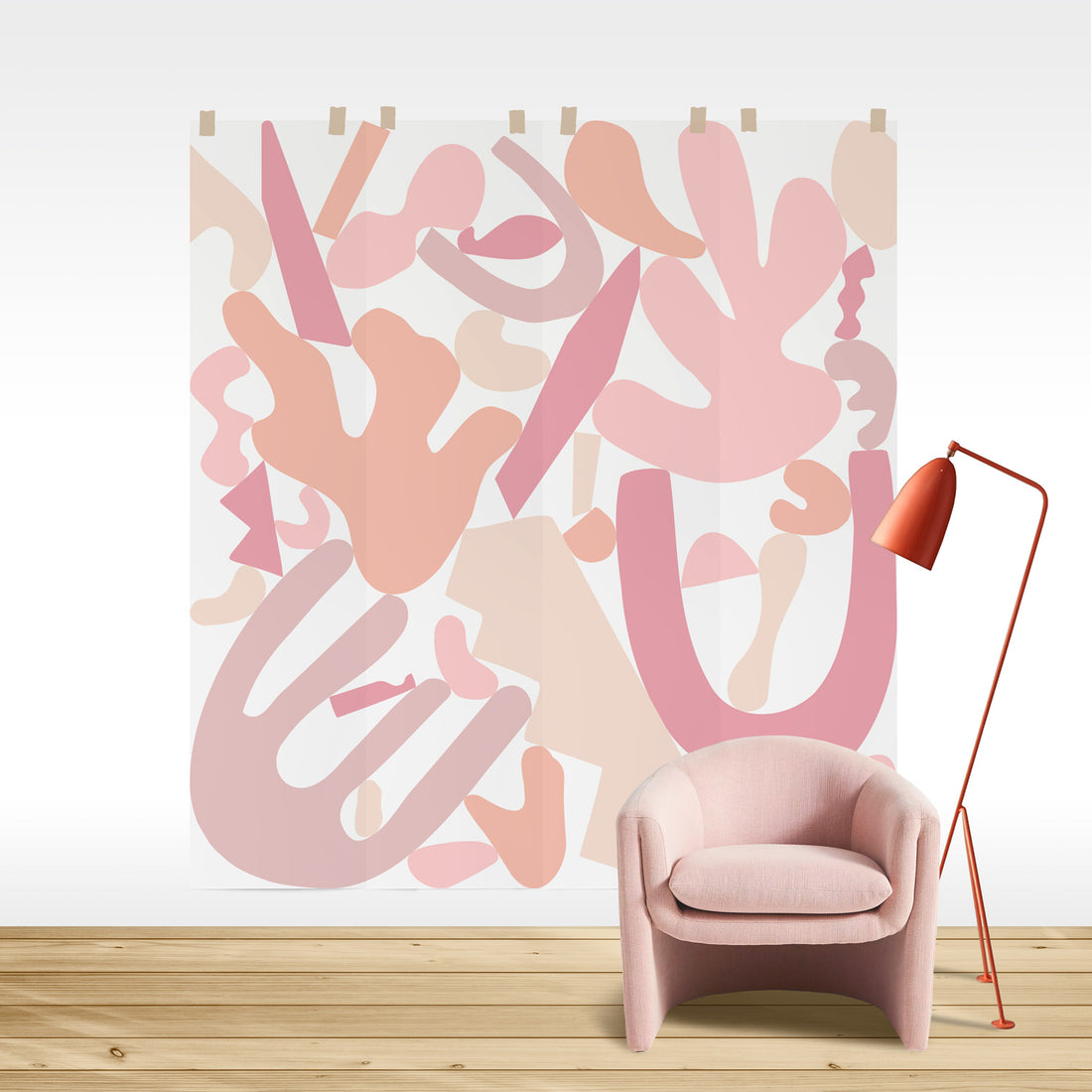 Pastel Matisse Bricks Wall Mural