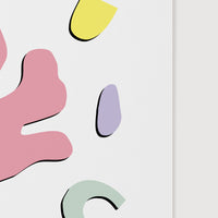 confetti style art poster close up