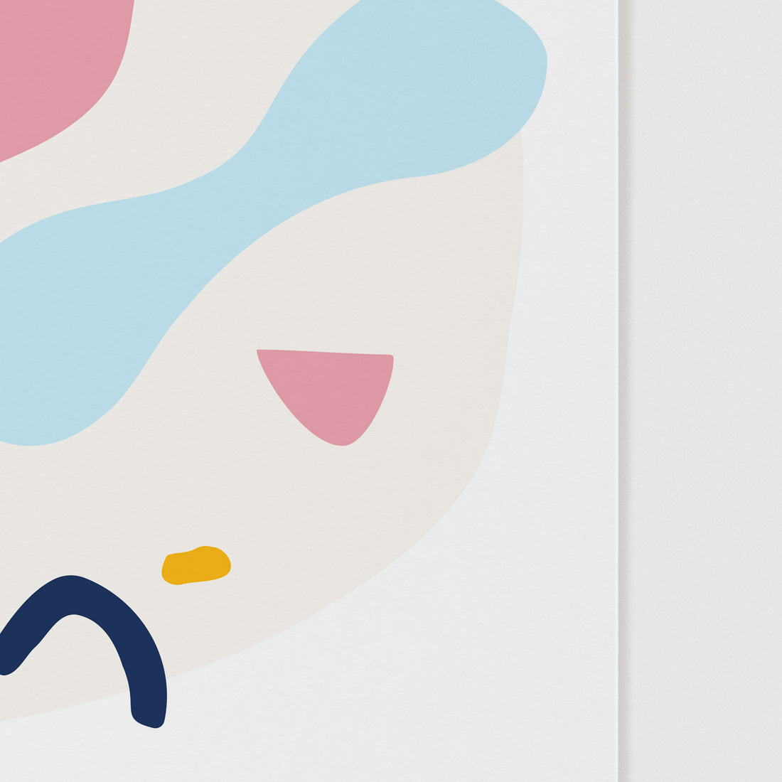 pastel shapes art print close up