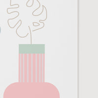 close up of floral vase design art print