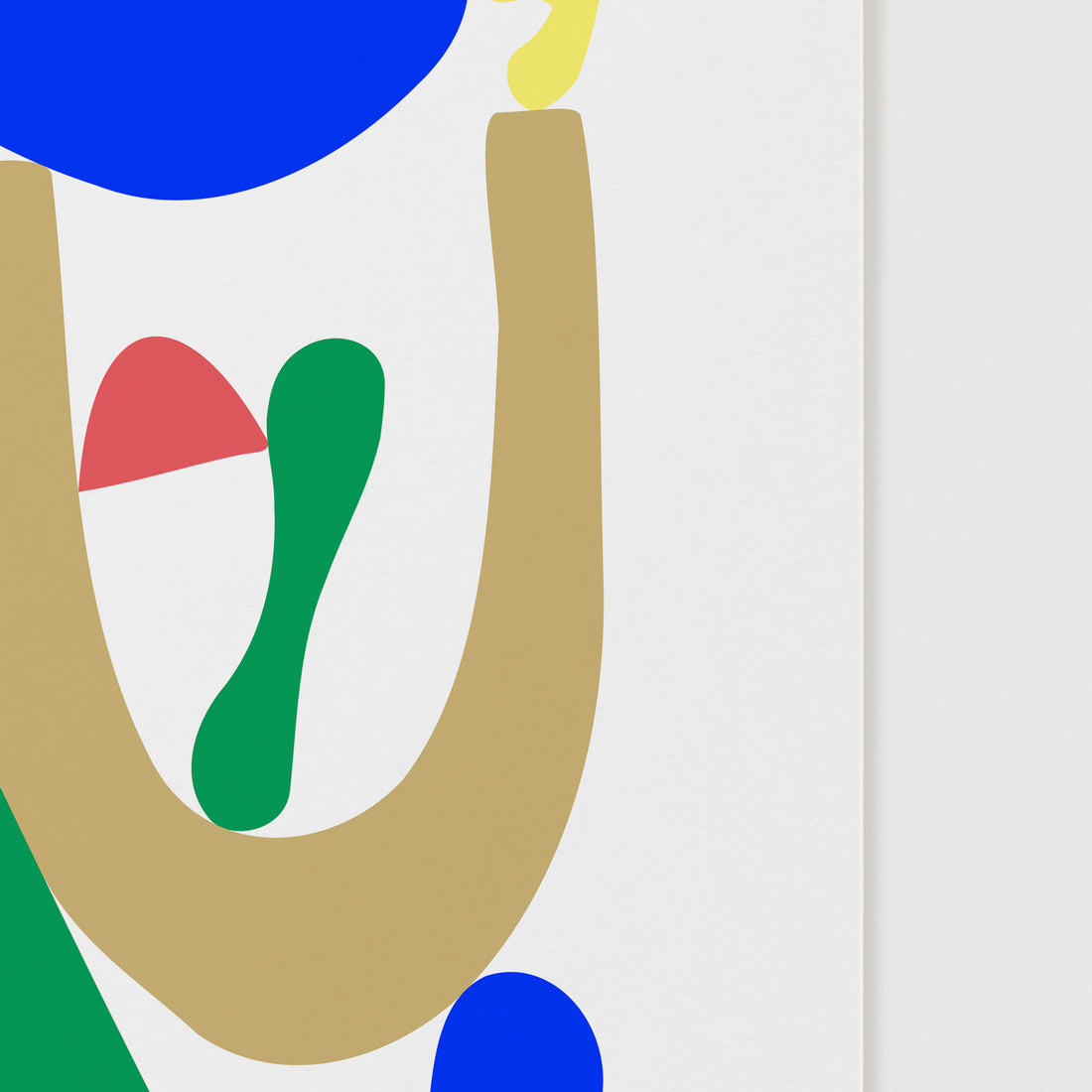 close up of geometric shapes art poster