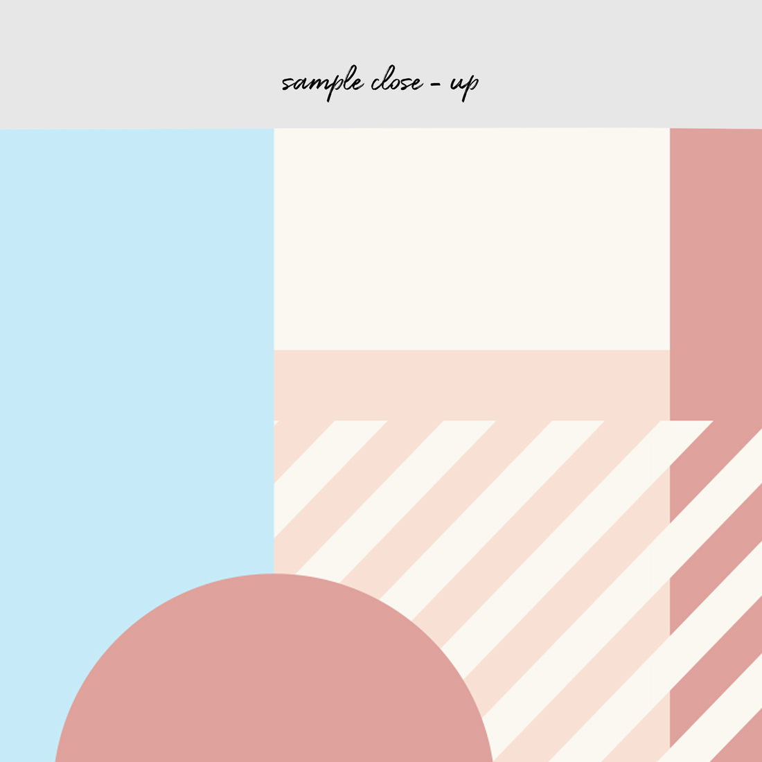 geometric shapes wall mural close up in pastel colors