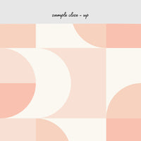 pastel geometric print wall mural close up